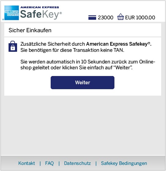 SafeKey American Express DE